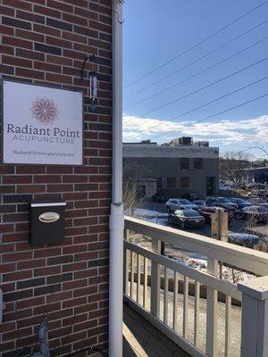 Front porch. Radiant Point Acupuncture Northampton MA