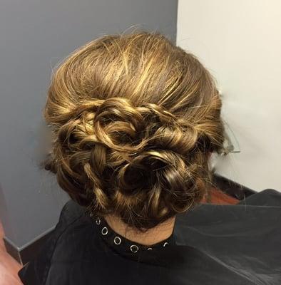 Gorgeous, intricate updo by Jessica at Flux