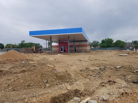 Prep for new foundation on Murphy Gas Station!