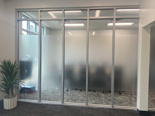 Textured window film: Llumar Satin Crystal Clear