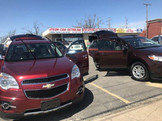 Regular Full Auto-Detailing did on two cars.