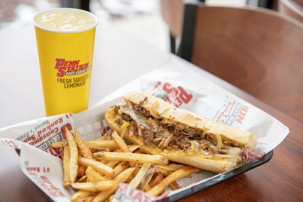 Our menu features an array of mouth watering Grilled Penn Station submarine sandwiches, fresh-cut fries and hand-squeezed lemonade.