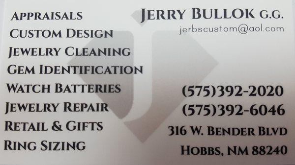 Jerry is a Gemologist who graduated from the Gemological  Institute of America in California. He has been at this location for 30 years!