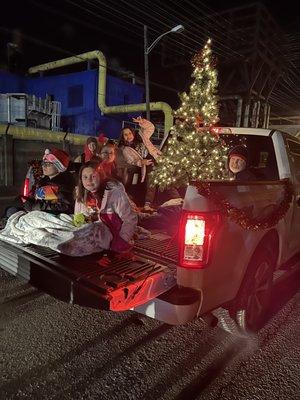 Awana Club participating in the Weirton Christmas Parade.