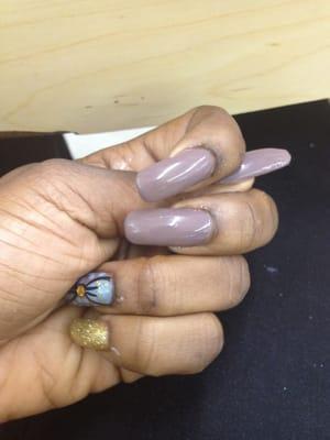 It took 4hrs and they have done way better in the past.  This tech told me he would not do my nails again