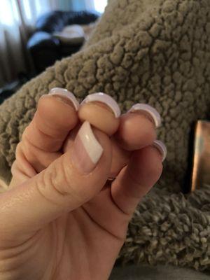 Gap between my natural nail and French tips!