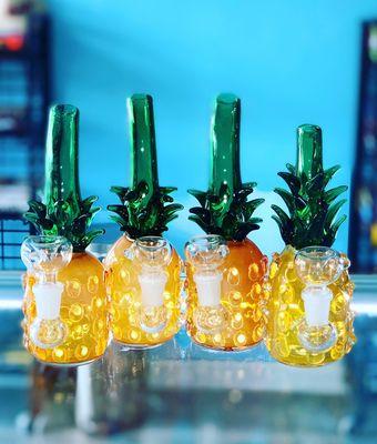 Start off your summer the right way, with our new Pineapple Bongs! #PineappleBongs #MiniBong #GlassBongs #SummerSmokeSesh #Hookaholic #NYC