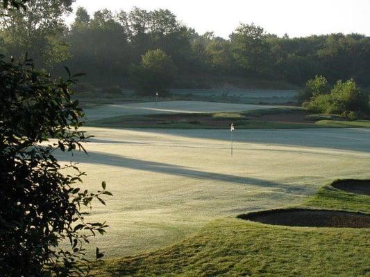 "Looking down on #11 and #14 Greens"