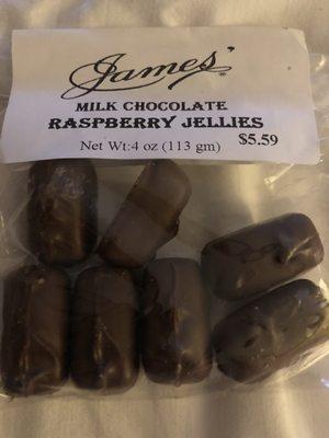 Chocolate covered jellies ( yummy )