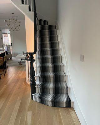 Custom stair runner in the South End