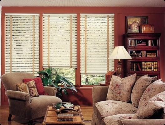 wood blinds give any room a warm feeling