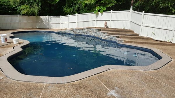 One more pool renovation - Tile, Coping, Diamond Brite-Ocean Blue http://www.subcommpools.com/