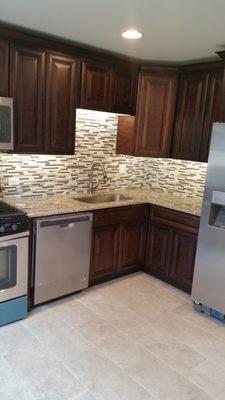 Backsplash and Tile Flooring