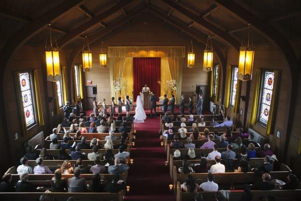 Inside of the chapel. Photo by Orange Photography.