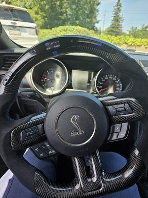 LED steering wheel install.