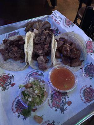 Taco Trio (fajita, brisket, sausage)