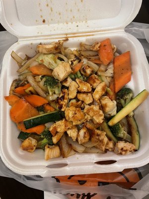 Hibachi Chicken no rice extra veggies