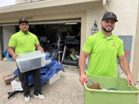 JUNK180 team members Joseph and Noa, getting the work done!