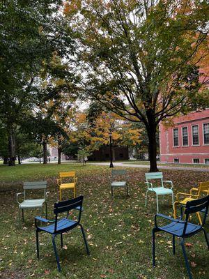 Neat chairs to study outside