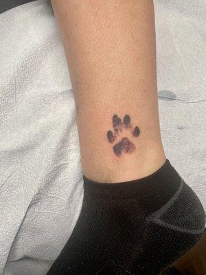 This is what I got done for my cat that recently passed away. I'm in love with it. His exact paw print.