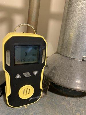 Carbon Monoxide Testing as part of General Home Inspection and Indoor Air Quality Studies