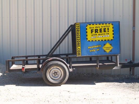 Use our moving trailer free when you move in!