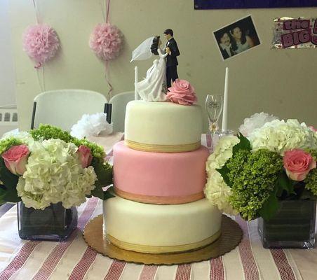 #weddingcake #pink #tieredcake