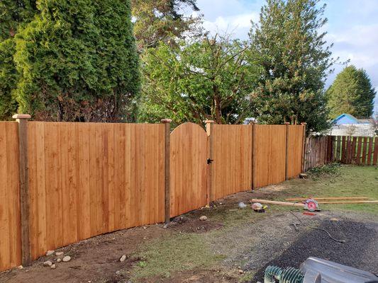 Fence completed, looking from the street side