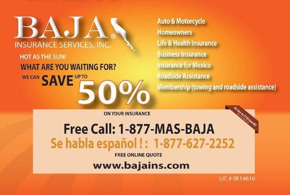 Call now for you FREE insurance quote!!!