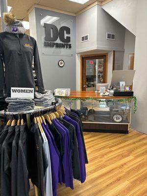 Inside DC Imprints storefront.