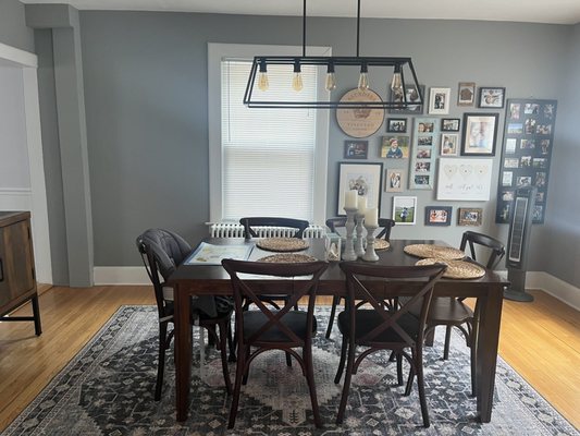 Dining room light fixture install