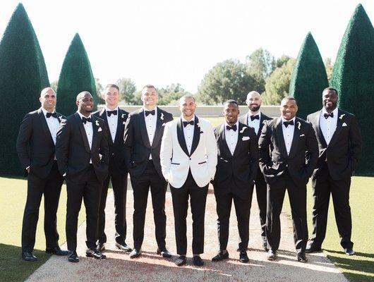 Lance Moore in Fellow for his wedding.