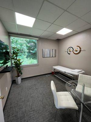 Contemporary, clean and appealing exam rooms