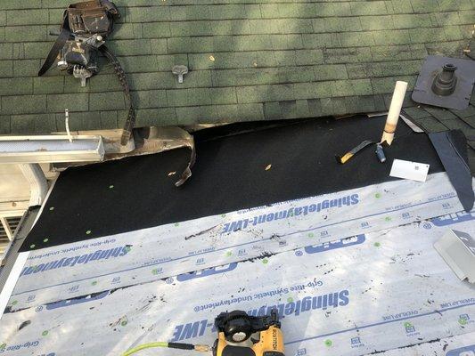 Roof underlayment with ice shield protection