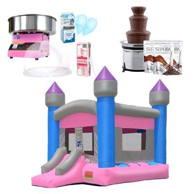 Princess Bounce Castle, Chocolate Fountain, Cotton Candy Machine