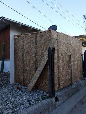 Storage shed progress photo