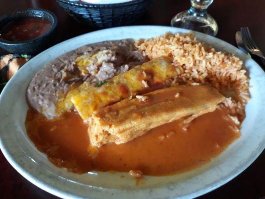 Enchilada and tamale lunch-$8.95