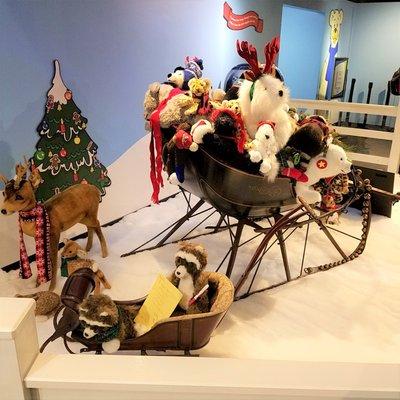 stuffed animal sleigh