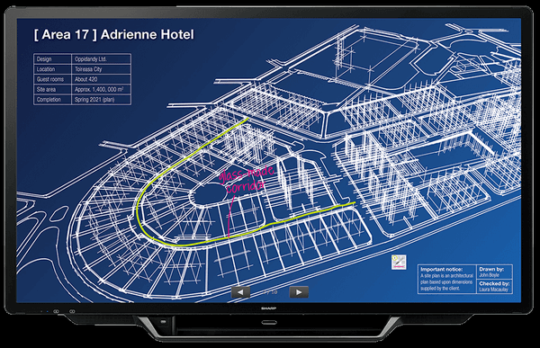 Interactive White Board from Sharp. Great for business or education