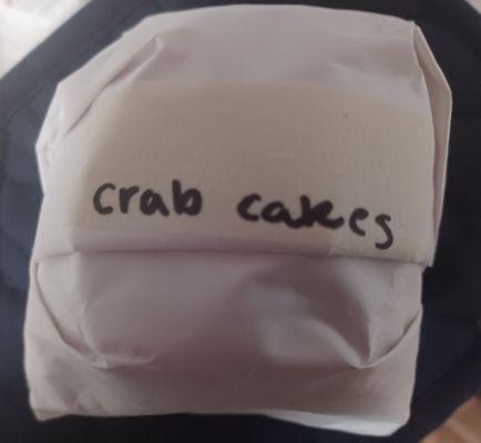 Two crab cakes