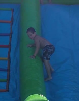 Ryan took to the slide like a real pro!