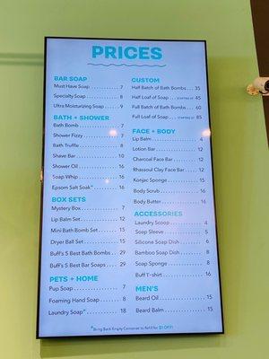 Pricing lists