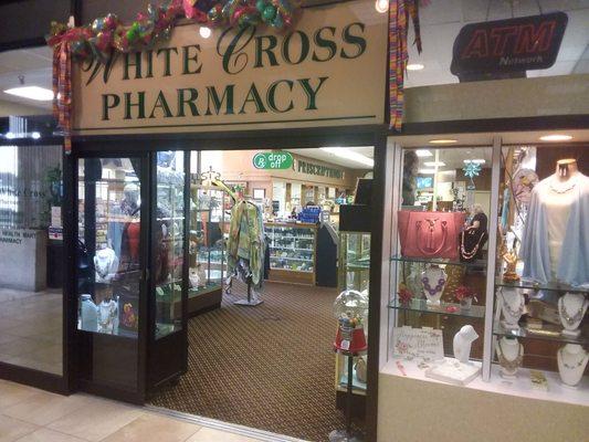 Entrance ro White Cross Pharmacy in the Metro Professional Bldg