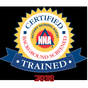 National Notary Association Certified/Trained/Background Screened.