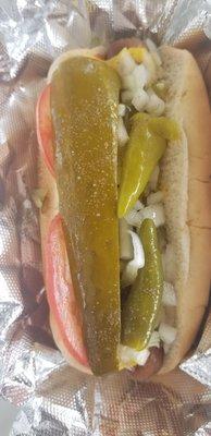 Chicago dog for mama bear. Yummmmmmy!