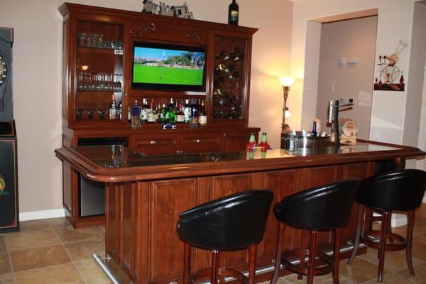 Home Bar for a King and Queen to enjoy the big game