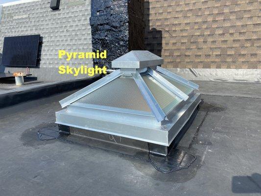 Pyramid Skylight excellent  for day light on your hallway