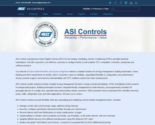 ASI Controls Website