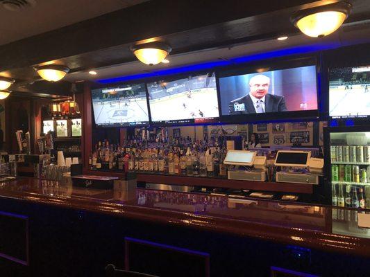 Bar with TVs.