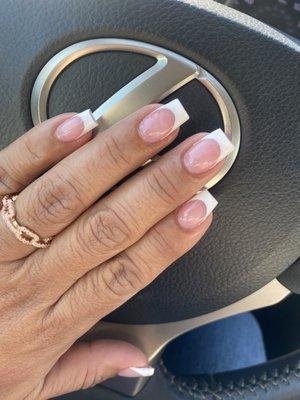 Hard gel overlay French Tip.